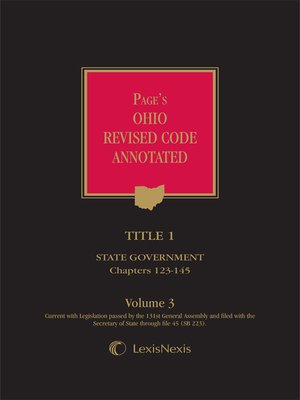 cover image of Page's Ohio Revised Code Annotated